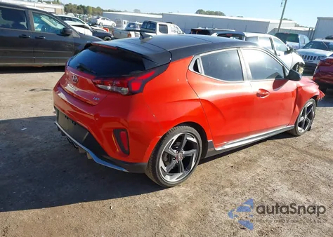 2019 Hyundai Veloster Turbo Ultimate z USA, uszkodzony, nr VIN KMHTH6ABXKU003990